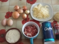 1 - Ingrédients pour les bouchées oignons lardons