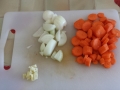 3 - Légumes découpés en morceaux