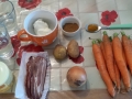 1 -Ingrédients du velouté carottes cumin lard