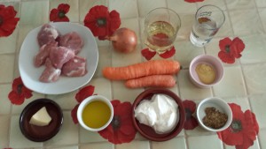 Ingrédients pour sauté porc moutarde