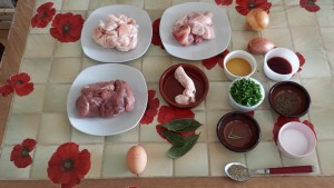 Ingrédients pour le pâté de campagne