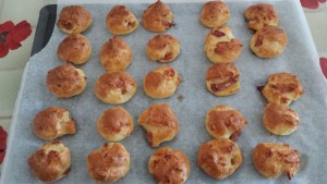 Les gougères terminées