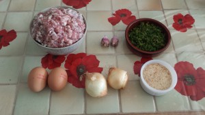 Ingrédients pour la face à légume