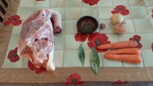 Ingrédients pour le bouillon de volaille