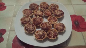 Bouchées oignons lardons terminées