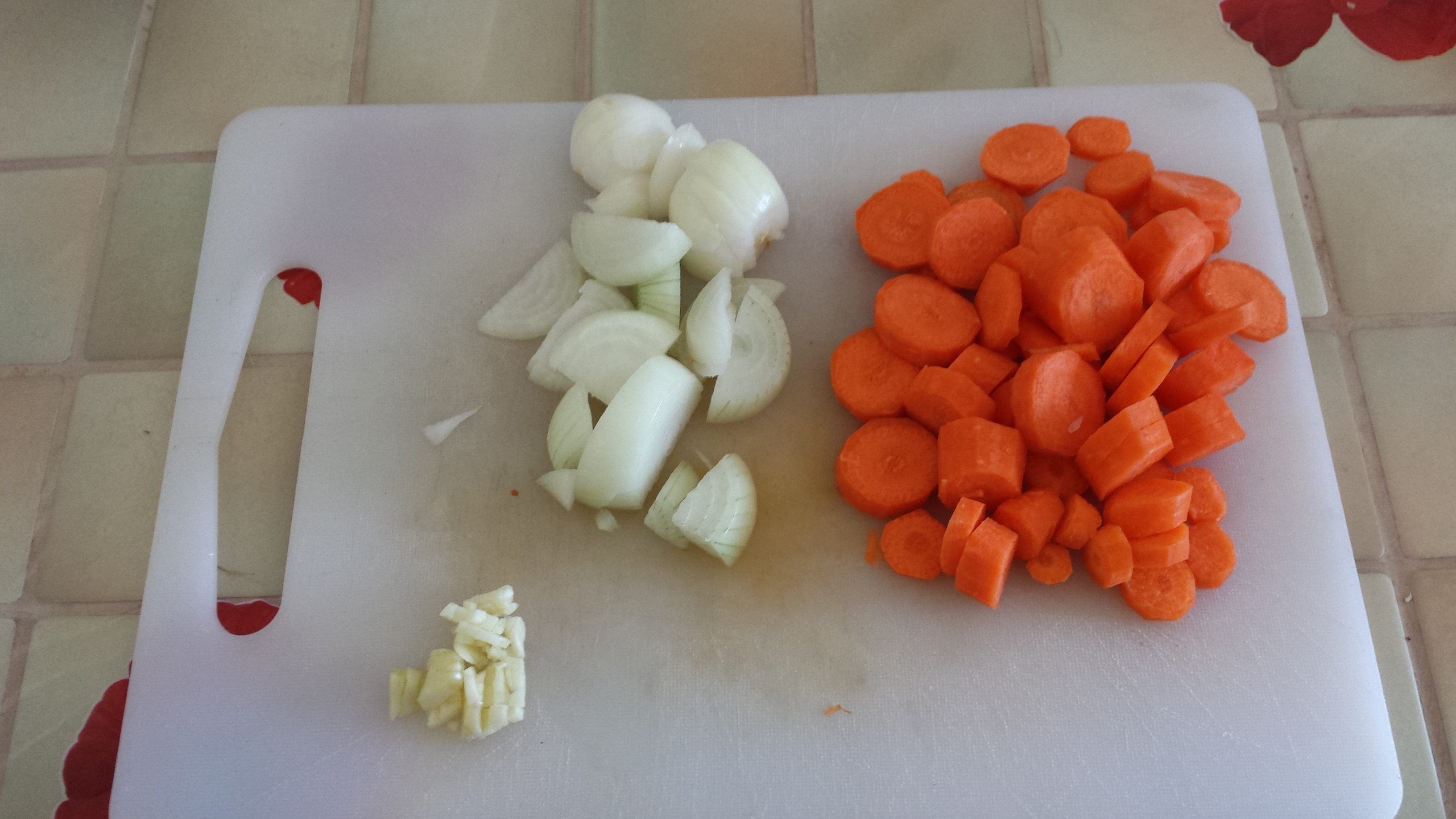3 - Légumes découpés en morceaux