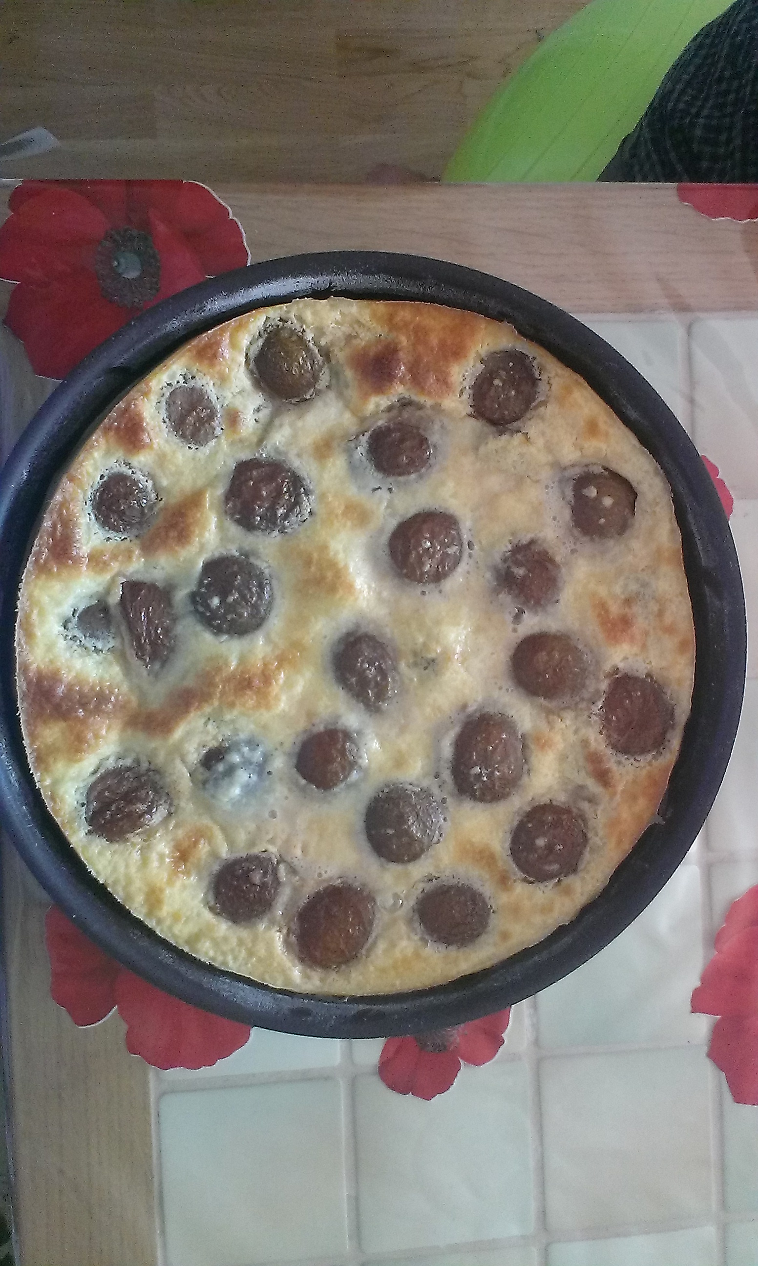 7 - Clafouti aux prunes terminé