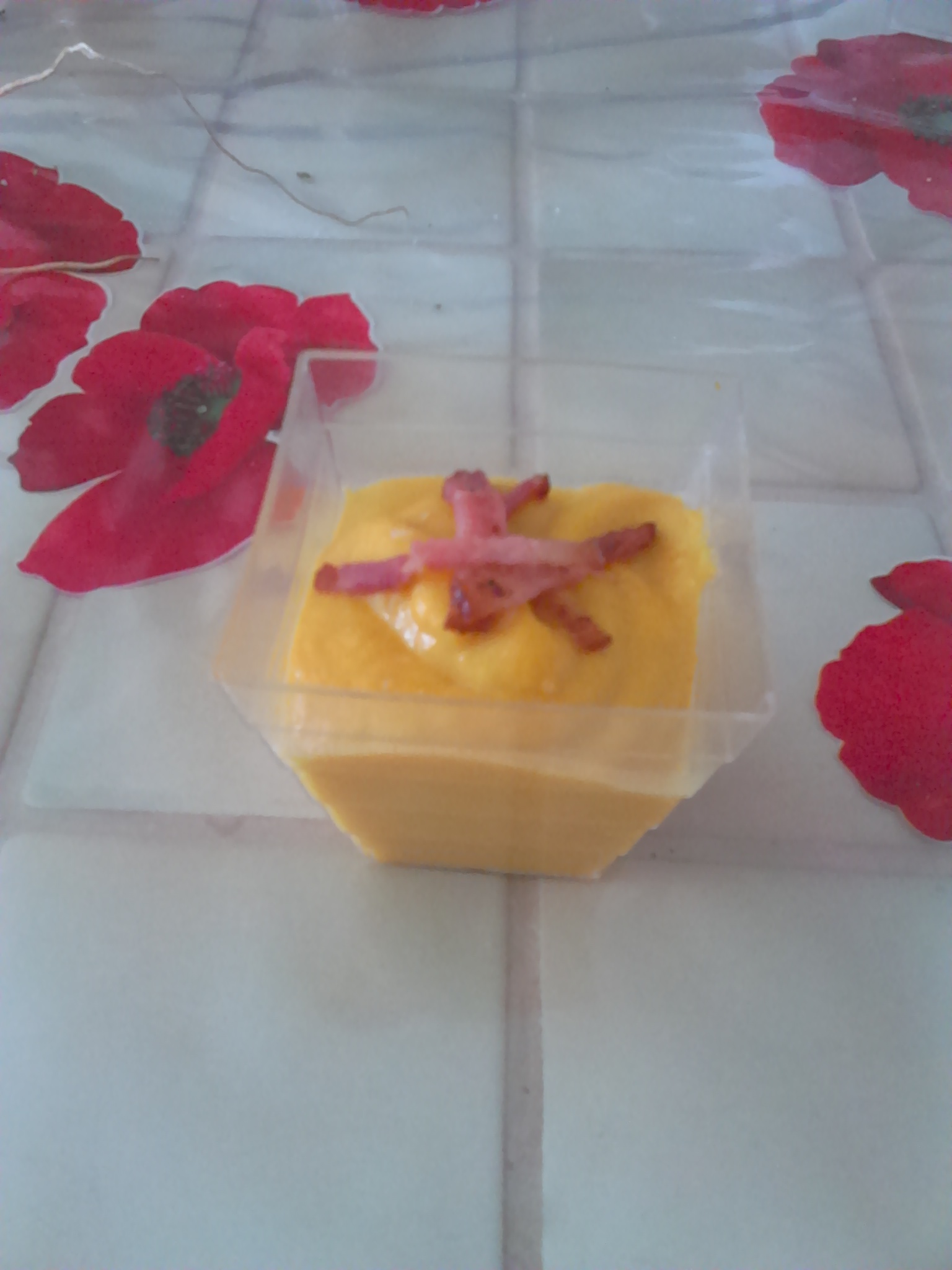 12 - Velouté carottes cumin lard terminé
